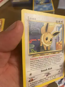 Eevee Uncommon Unlimited Neo Discovery 38/75 HP Pokemon TCG - Image 3