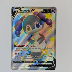 Indeedee V SV114/SV122 Shining Fates Shiny Rare Near Mint Pokemon TCG - Image 1