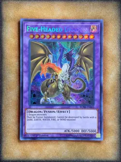 Yugioh Five-Headed Dragon BLHR-EN000 Secret Rare Alt Art 1st Ed LP - Image 1