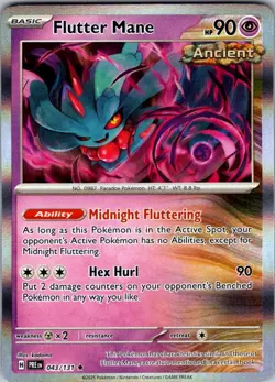 Flutter Mane 43/131 Pokemon TCG Prismatic Evolutions Holo Foil Rare Card - Image 1