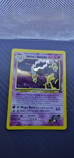 Vintage Pokemon Card Sabrina's Alakazam, Gym Challenge 16/132 , Holo Rare - Image 2