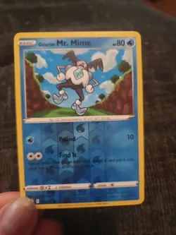 ❄Pokemon Crown Zenith REVERSE HOLO FOIL Galarian Mr Mime 030/159 TCG Card 2023 - Image 1