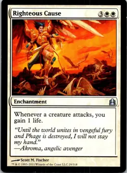 Righteous Cause Magic The Gathering Commander Light Play - Image 1