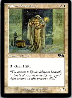 Silent Attendant Magic The Gathering Urza's Saga Near Mint or Better - Image 1