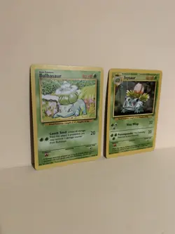 Bulbasaur 44/102 & Ivysaur 30/102 Pokemon Base Set. LP Vintage 1999 - Image 3