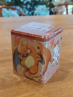 Pokemon TCG: Fire Stacking Tin Booster Packs Coin - Factory Sealed NEW - Image 1