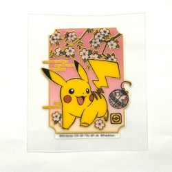 R474 Pikachu Japanese Pokemon Center Mobile Sticker 3" - Image 1