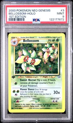 Bellossom Holo #3 2000 Pokemon Neo Genesis 1st Edition PSA 9 250001 - Image 1