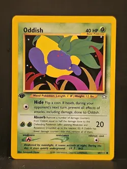 2000 Pokemon Neo Genesis 1st Edition #68 Oddish C - Image 1