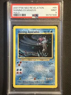 Pokemon Shining Gyarados Neo Revelation Holo #65 2001 PSA 9 Mint New Cert Clean - Image 1