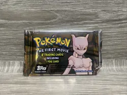 Pokemon 1999 The First Movie Topps Booster Pack Black Logo New Sealed 2 - Image 1