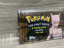 Pokemon 1999 The First Movie Topps Booster Pack Black Logo New Sealed 2 - Image 2