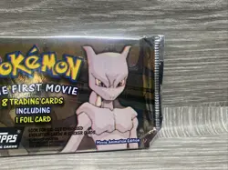 Pokemon 1999 The First Movie Topps Booster Pack Black Logo New Sealed 2 - Image 3