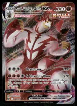 Single Strike Urshifu VMAX 086/163 Ultra Rare Holo NM Pokemon SWSH05: Battle Sty - Image 1