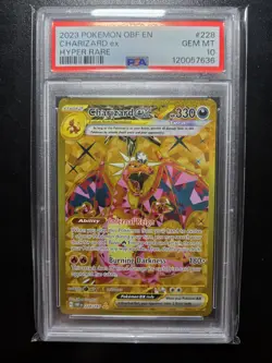 2023 POKEMON OBF EN-OBSIDIAN FLAMES HYPER RARE #228 CHARIZARD EX PSA 10 - Image 1