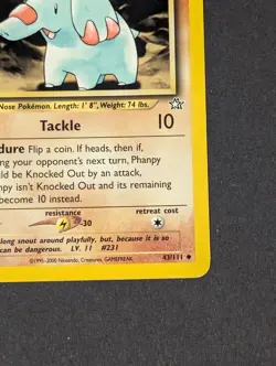 Phanpy 43/111 Neo Genesis Non Holo Uncommon Wotc Pokemon TCG LP - Image 4