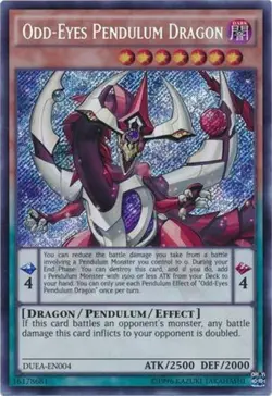 Yugioh! LP Odd-Eyes Pendulum Dragon - DUEA-EN004 - Secret Rare - Unlimited Editi - Image 1