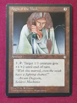 Magic The Gathering ICE AGE AEGIS OF THE MEEK artifact card MTG - Image 1