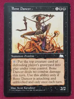 Magic The Gathering WEATHERLIGHT BONE DANCER black card MTG - Image 1