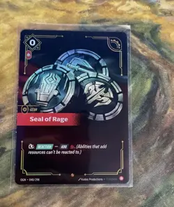 Riftbound TCG League Of Legends Origins Epic Seal of Rage 040/298 NM Card - Image 1