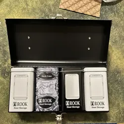 Rook Steel alloy Card Case Plus 4 Metal Trading Card Boxes - Image 4