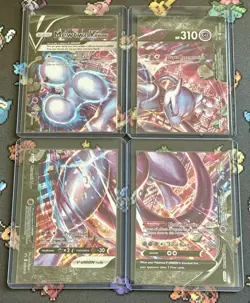 Pokemon TCG Mewtwo V-UNION Full Set Of 4 Sword & Shield Promo Cards NM/M - Image 1