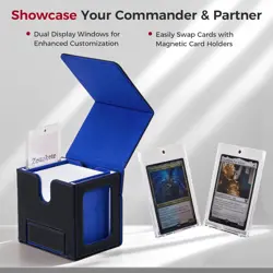 MTG Commander Deck Box with Dual Commander Display, Patented Card Deck Box Fi... - Image 4