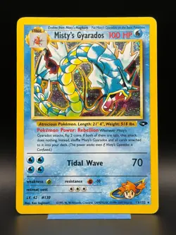 Pokemon TCG Misty's Gyarados Holo Rare Gym Challenge 13/132 Unlimited Edition - Image 1