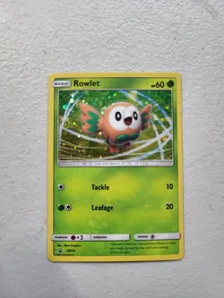 1x Pokemon TCG Rowlet Holo Rare Promos SM22 2017 LP Free Shipping - Image 1