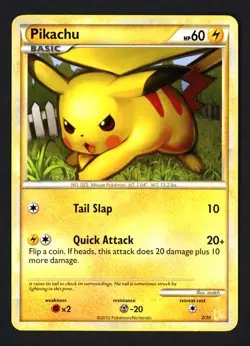 Pikachu 2/30 HGSS Trainer Kit: Gyarados & Raichu Common Pokemon TCG - Image 1