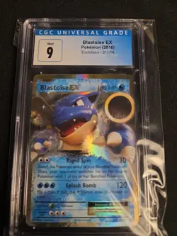 (220) 2016 Pokemon XY Evolutions Blastoise EX Holo Rare #21/108 CGC 9 MINT - Image 1