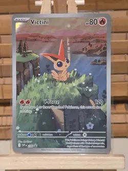 Pokemon Victini SVP 208 Promo Illustration Black Bolt/White Flare Rare NM - Image 1