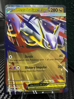 English Pokemon Mega Latias ex 100/132 Me01: Mega Evolution Holo Double Rare - Image 1