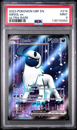 2023 POKEMON OBF EN-OBSIDIAN FLAMES ULTRA RARE #214 ABSOL EX PSA 9 - Image 1