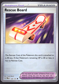 Rescue Board Prismatic Evolutions 126/131 Poke Ball Pokeball Holo Pokemon TCG NM - Image 1