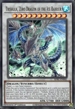 Trishula, Zero Dragon of the Ice Barrier 1st Ultra Rare SDFC-EN041 Yu-Gi-Oh! - Image 1