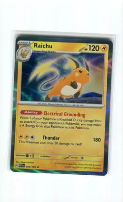 RAICHU 026 HOLO RARE SCARLET & VIOLET 151 POKEMON CARD MINT CONDITION 2023 - Image 1
