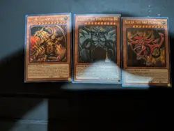 Yu-Gi-Oh! TCG Set of Egyptian God Cards (Obelisk, Ra, Slifer) Legendary... - Image 1
