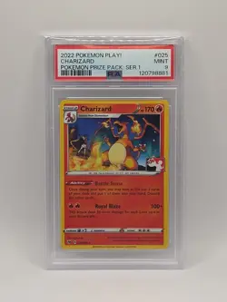 Pokemon Card PSA 9 Charizard Prize Pack Series 1 One Play Promo VIV 025/185 2022 - Image 1