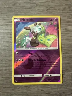 Meloetta 104/214 Sm-Lost Thunder Reverse Holo Near Mint Pokemon Card - Image 1