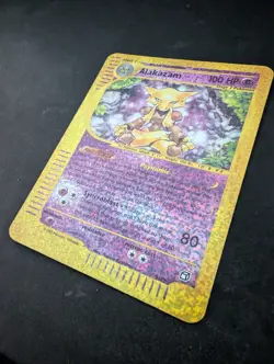 2002 Pokemon ALAKAZAM Expedition REVERSE HOLO Foil Jumbo BOX TOPPER Card 1/12 - Image 2