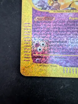 2002 Pokemon ALAKAZAM Expedition REVERSE HOLO Foil Jumbo BOX TOPPER Card 1/12 - Image 3