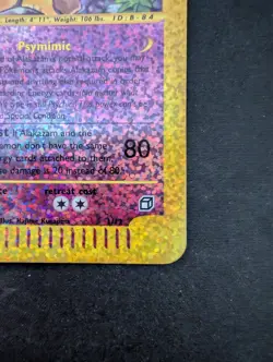 2002 Pokemon ALAKAZAM Expedition REVERSE HOLO Foil Jumbo BOX TOPPER Card 1/12 - Image 4