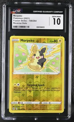 Pokemon Card MORPEKO Reverse Holo #085 Fusion Strike CGC 10 GEM MINT - Image 1