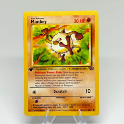 Mankey Pokemon 1999 Jungle #55/64 1st Edition Common WOTC Vintage Card - Image 1