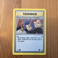 Pokemon Cards: Team Rocket 1st Edition Rare Holo: Here Comes Team Rocket! 15/82 - Image 1