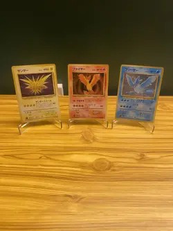 1996 Pokemon Zapdos-Moltres-Articuno Japanese Fossil Lot Of 3 - Image 1