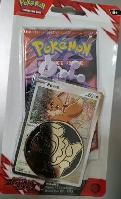 Pokemon TCG Destined Rivals Blister Pack 1 Booster Pack Eevee Promo Factory Seal - Image 1