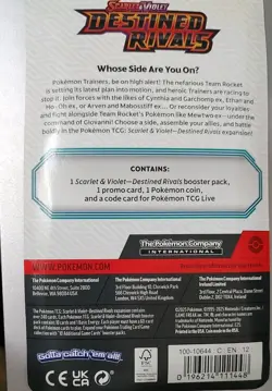 Pokemon TCG Destined Rivals Blister Pack 1 Booster Pack Eevee Promo Factory Seal - Image 2