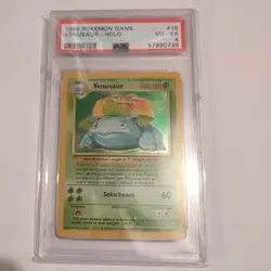 1999 Pokemon - Venusaur Holo Rare - Base Set 15/102 - PSA 4 VG-EX - WOTC - Image 1